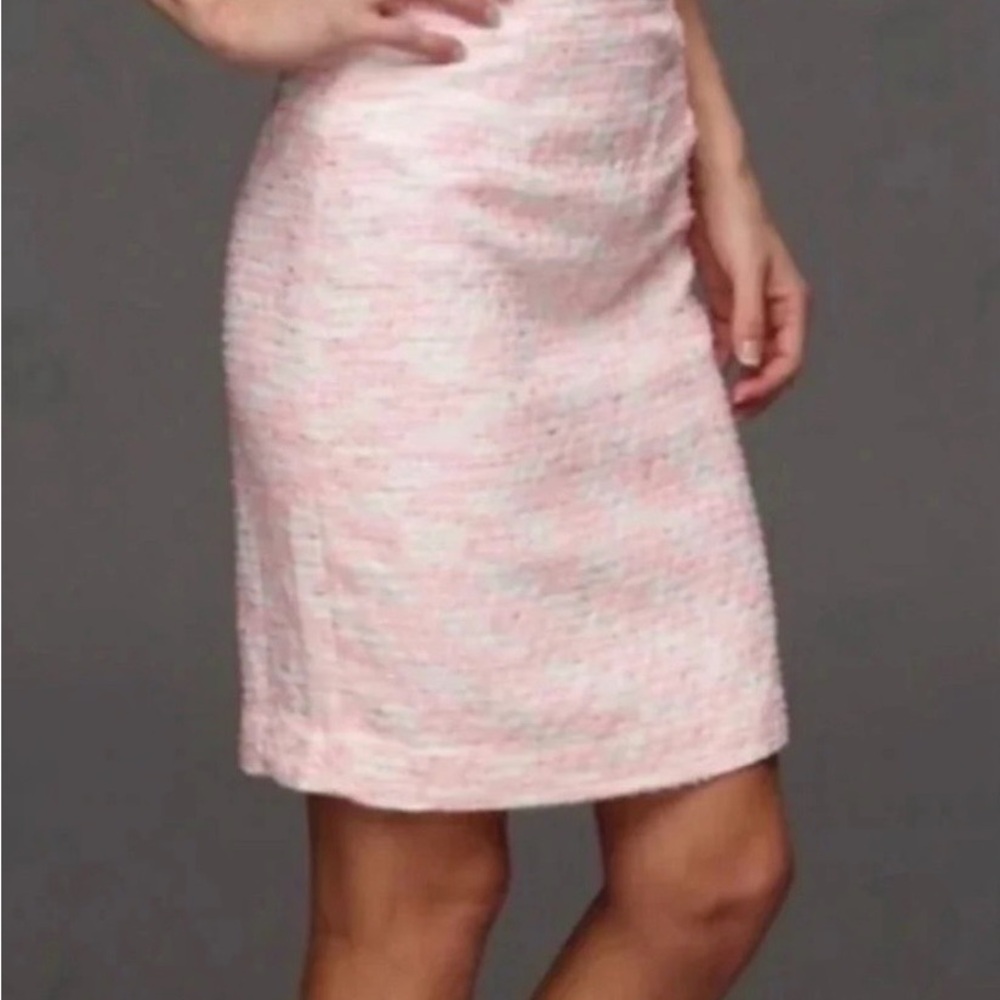 Lilly Pulitzer Gerbera Sparkle Pink Lurex Boucle Pencil Skirt - Sized 2 Lined